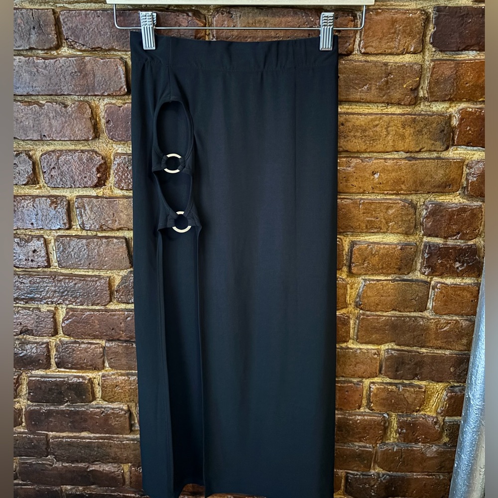 Adam Selman black swim skirt coverup